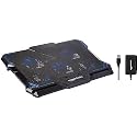 Amazon Basics Laptop Cooling Pad with LED Lighting Effect Slim Chill Mat for 10 to 17-Inch Laptops &amp; Hi-Speed 4 Port Ultra Slim USB 2.0 Hub for Laptops and Computers (Black)