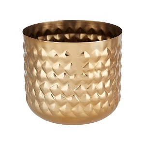 amazon basics metal indoor planter pineapple textured  for drawing roombalconyoffice dcor  gold