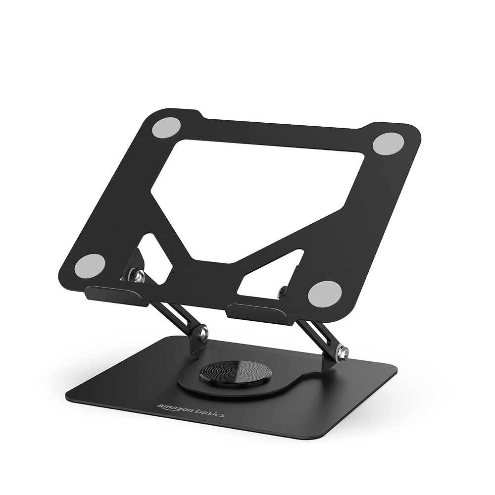 Amazon Basics 360 Rotating Metal Laptop Stand (Black)| Adjustable ...