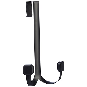 amazonbasics over the door double hooks black