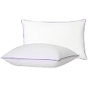 Amazon Basics Microfiber Bed Pillow | 68 x 43 cm | Pack of 2 | Long-Lasting Fluffiness | Breathable &amp; Soft (White)