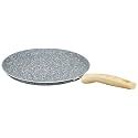 Amazon Basics Aluminium Non-Stick Dosa Tawa | Granite Finish | Induction Base | Dia:28 cm | Grey
