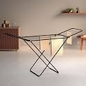 Amazon Basics Premium Cloth Drying Stand - 3 Way Folding, 42 Feet Drying Length, Lightweight, 20 Drying Rails (Black) Alloy Steel Pack of 1