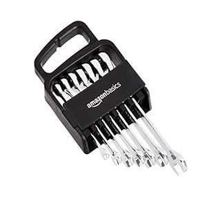 amazon basics ratcheting combination wrench set - metric 7-piece