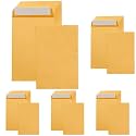Amazon Basics Self Seal Catalog Envelopes for Business Mailing, Peel and Seal, 6" x 9", Brown Kraft, 500-Pack
