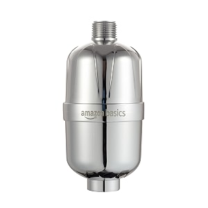 amazon basics shower amp tap filter for hard water 15 stages chrome finish