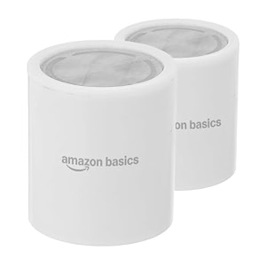 amazon basics shower and tap filter replacement cartridge for hard water  15-stage filtration protects hair and skin  cartridge only  pack of 2