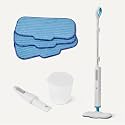 Amazon Basics Steam Mop for All Sealed Hard Floors, Heats Up in 30 Seconds, Chemical-Free Cleaning, 3 Washable Pads, 20-Foot Cord, White
