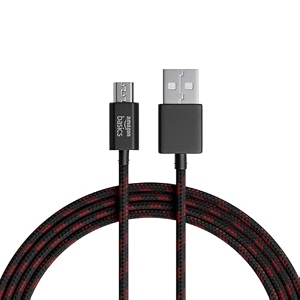 amazon basics type a to micro usb braided cable  3a18w fast charging and 480 mbps data transfer speed  12m tangle free cable