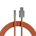 amazon basics Type A to Type C Cable with Metal Connectors |22.5W Fast Charging and 480Mbps Data Transfer Speed |1.2m Silicone Cable, Sunset Orange, Usb Cable, Compatible With Tablet, Smartphone
