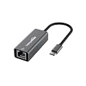 Amazon Basics USB-C to Ethernet Adapter - Gigabit Ethernet 100/1000Mbps, USB 3.0, Plug &amp; Play, Compatible with MacBook Pro, Dell XPS, iPad Pro, Surface, Windows, macOS, Linux