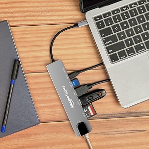Amazon Basics USB Type-C Hub Dock 8-in-1