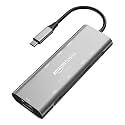 Amazon Basics USB-C Hub Dock 9-in-1 Aluminium Type-C Adapter with 4K HDMI, Ethernet 1000mbps Port, 3 USB 3.0, USB-C Power Delivery, 3.5mm Audio only, TF/SD Card Reader, Mac &amp; Windows USB-C Devices