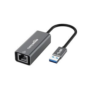 amazon basics usb to ethernet adapter - gigabit ethernet up to 101001000 mbps for windows 1110 mac os 109 amp later versions chrome os and linux os