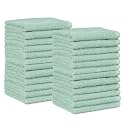 Amazon Basics Washcloth for Bathroom, 100% Cotton Extra Absorbent, Fast Drying - Salon Towels - Seafoam Green, 12 x 12 inches (Pack of 144)