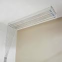 Amazon Basics Stainless Steel Heavy Duty Ceiling Cloth Dryer (6 Pipes x 8 Feet) – UV-Protected Ropes & Pulley System – Space-Saving Drying Stand for Balcony