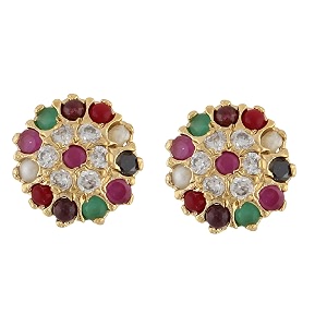amazon brand - anarva women39s crystal stud earrings multi color