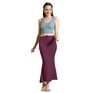 amazon brand - anarva women cotton blended saree shapewear regular petticoat skirt for saree