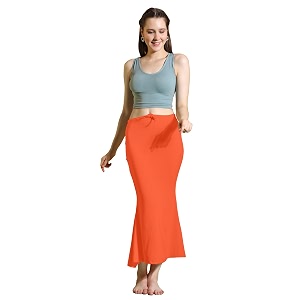 amazon brand - anarva women cotton blended saree shapewear regular petticoat skirt for saree