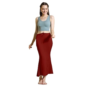 amazon brand - anarva women cotton blended saree shapewear regular petticoat skirt for saree