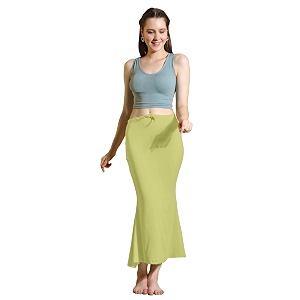 amazon brand - anarva women cotton blended saree shapewear regular petticoat skirt for saree