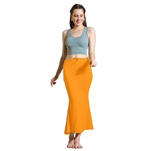 amazon brand - anarva women cotton blended saree shapewear regular petticoat skirt for saree