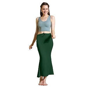 amazon brand - anarva women cotton blended saree shapewear regular petticoat skirt for saree