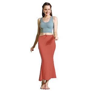 amazon brand - anarva women cotton blended saree shapewear regular petticoat skirt for saree