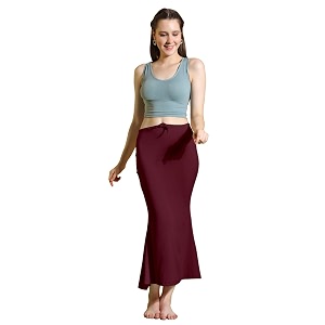 amazon brand - anarva women cotton blended saree shapewear regular petticoat skirt for saree