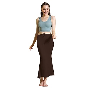 amazon brand - anarva women cotton blended saree shapewear regular petticoat skirt for saree