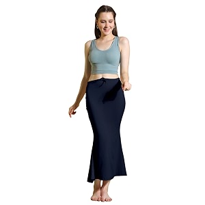 amazon brand - anarva women cotton blended saree shapewear regular petticoat skirt for saree