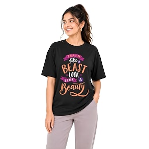 Amazon Brand - Anarva Women Oversized Graphic