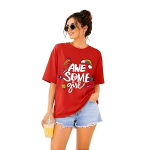 Amazon Brand - Anarva Women Oversized Graphic