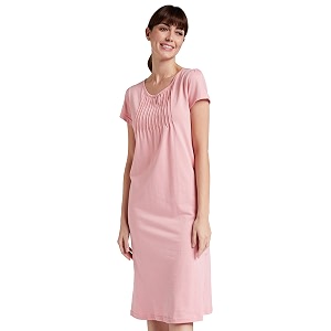 amazon brand - symbol women cotton calf length regular fit nighty  night dress available in plus sizes