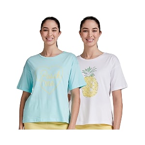amazon brand - eden amp ivy women39s solid regular t-shirt pack of 2 eniss22wte501_blue amp white m