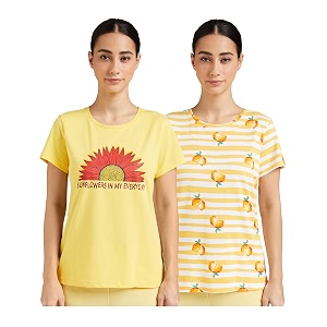 amazon brand - eden amp ivy women39s pyjama top pack of 2 eiswtro-15_yellow_s