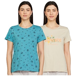 amazon brand - eden amp ivy women39s solid cotton stretch half sleeve round neck regular fit t-shirt assorted prints available in plus sizes