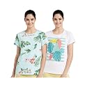 Amazon Brand - Eden &amp; Ivy Women's Solid Regular T-Shirt (Pack of 2) (ENISS22WTE501_Green 2XL)
