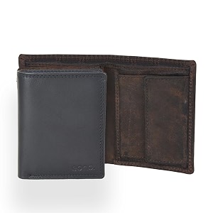 amazon brand  eono lucifer genuine leather front pocket minimalist rfid blocking multiple card case holder for men easy access id window ultra strong stitching