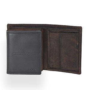 amazon brand  eono lucifer genuine leather front pocket minimalist rfid blocking multiple card case holder for men easy access id window ultra strong stitching