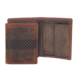amazon brand  eono lucifer genuine leather front pocket minimalist rfid blocking multiple card case holder for men easy access id window ultra strong stitching