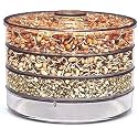 Amazon Brand - IDITRI EXPORT Sprout Maker with 4 Compartments for Multi Purpose Use - Plastic Grocery Container Sprouted Grains Seeds Dal Channa Chole Ragi Organic Sprouting Jar (500ml,4-Layer),