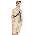 Amazon Brand - INKAST Men's Rayon Printed Relaxed Half Sleeve Viscose Shirt/Co-Ord Sets Pajama Set (Regular Fit)