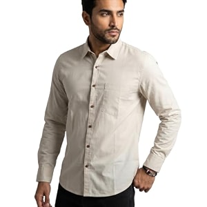 Amazon Brand - INKAST Men Solid Cotton
