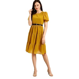 Amazon Brand - INKAST Women A-Line Midi