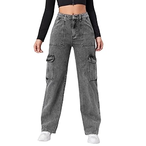 Amazon Brand - INKAST Women Multi-Pocket Denim
