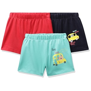 amazon brand - jam amp honey baby boy39s 100 soft cotton comfy casual printed shorts pack of 3