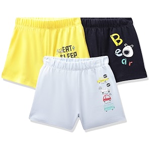 amazon brand - jam amp honey baby boy39s 100 soft cotton comfy casual printed shorts pack of 3
