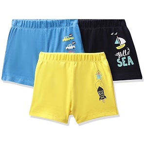 amazon brand - jam amp honey baby boy39s 100 soft cotton comfy casual printed shorts pack of 3
