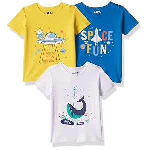 amazon brand - jam amp honey boys cotton graphic printed half sleeves t-shirt  regular fit  soft amp breathable available in pack of 3 amp pack of 5 2 to 8 years